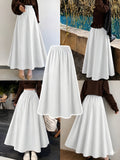 White Flowy Maxi Skirt