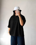 Black Baggy Drop Shoulder