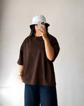 Brown Baggy Drop Shoulder