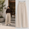 Beige Wide Leg Jeans