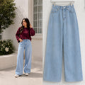 Ice-Blue Wide Leg Jeans