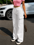 White Denim Cargo Jeans