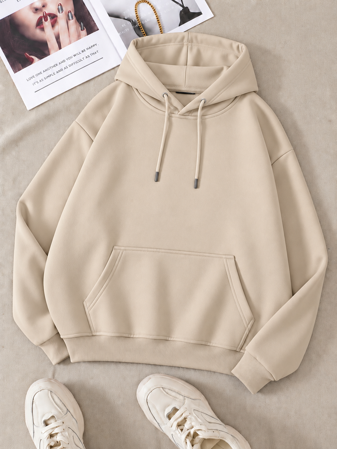 Beige Hoodie
