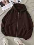 Brown Zipper Hoodie
