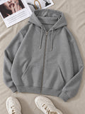 Grey Zipper Hoodie