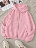 Baby Pink Zipper Hoodie