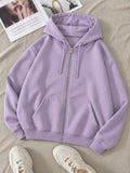 Lilac Zipper Hoodie