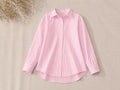 Baby-Pink Striped Button Down Shirt