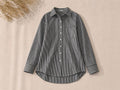 Black Striped Button Down Shirt