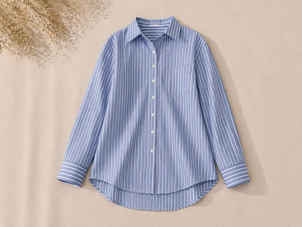 Blue Striped Button Down Shirt
