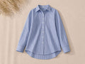Blue Striped Button Down Shirt