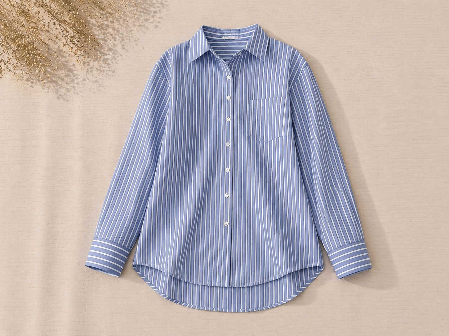Blue Striped Button Down Shirt