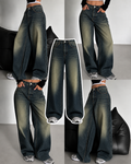 Faded Greenish Baggy Jeans